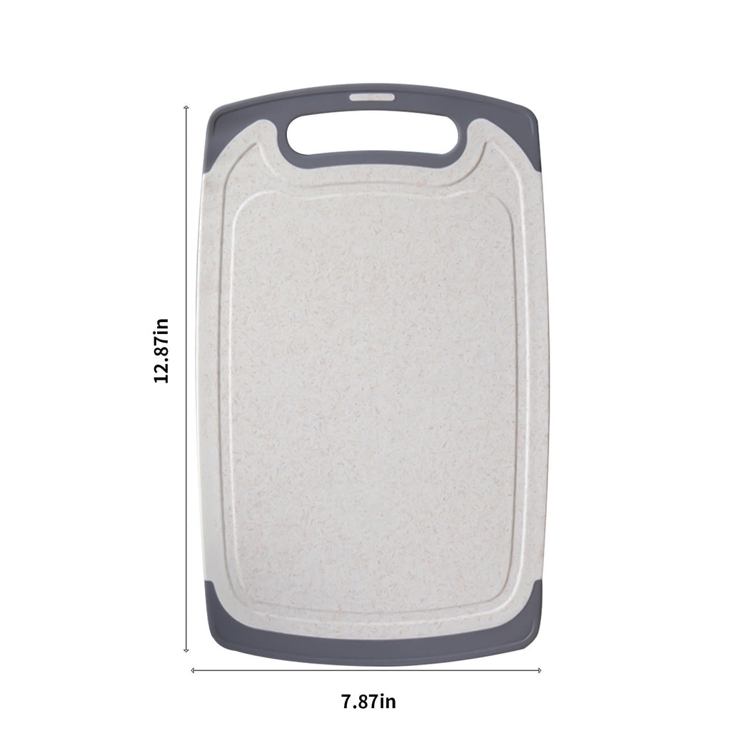 QIIBURR Plastic Cutting Boards for Kitchen Dishwasher Safe, Extra Large Cutting Board for Meat with Juice Grooves, Easy Grip Handle, Non-Slip, with Grinding Area