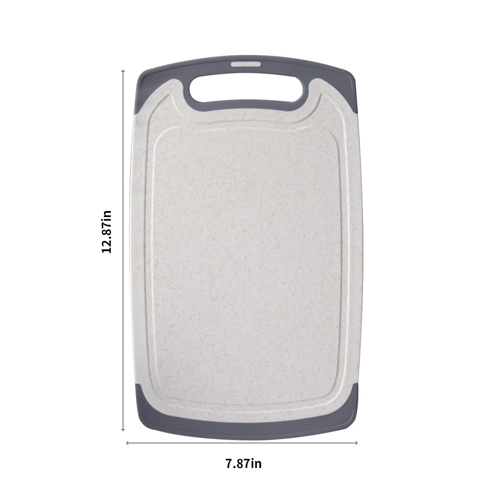 QIIBURR Plastic Cutting Boards for Kitchen Dishwasher Safe, Extra Large Cutting Board for Meat with Juice Grooves, Easy Grip Handle, Non-Slip, with Grinding Area